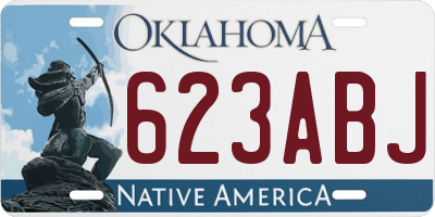 OK license plate 623ABJ