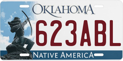 OK license plate 623ABL