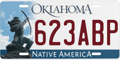 OK license plate 623ABP