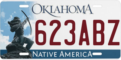 OK license plate 623ABZ