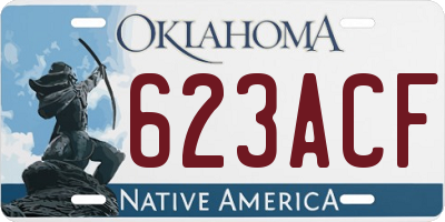 OK license plate 623ACF