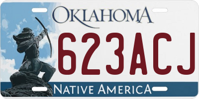 OK license plate 623ACJ
