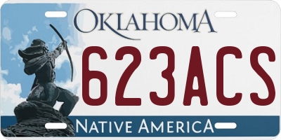 OK license plate 623ACS