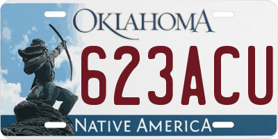 OK license plate 623ACU