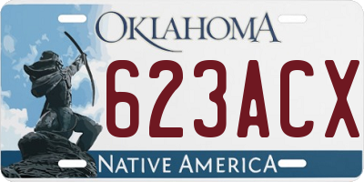 OK license plate 623ACX