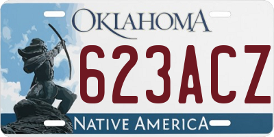 OK license plate 623ACZ