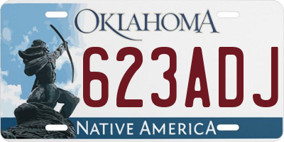 OK license plate 623ADJ
