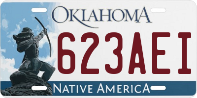 OK license plate 623AEI