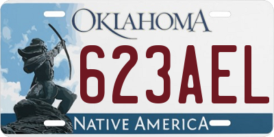 OK license plate 623AEL