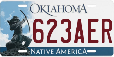 OK license plate 623AER