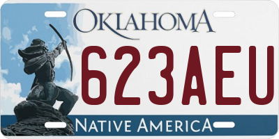 OK license plate 623AEU