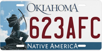 OK license plate 623AFC