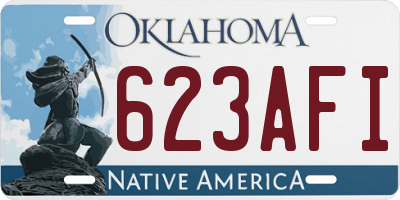 OK license plate 623AFI