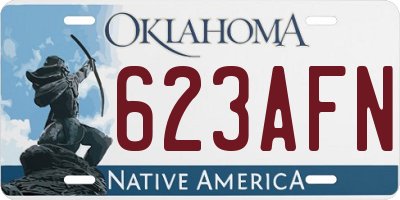 OK license plate 623AFN