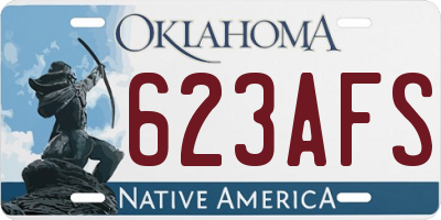 OK license plate 623AFS
