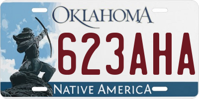 OK license plate 623AHA