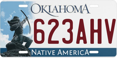 OK license plate 623AHV