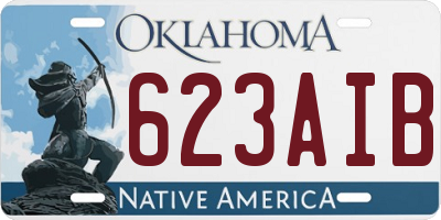 OK license plate 623AIB