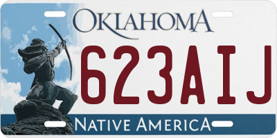 OK license plate 623AIJ