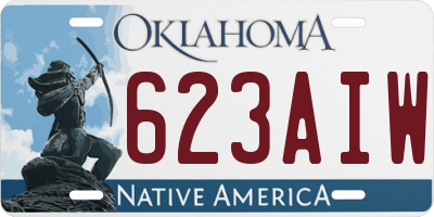 OK license plate 623AIW