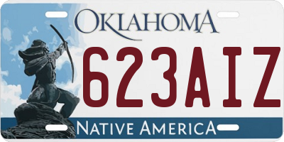 OK license plate 623AIZ