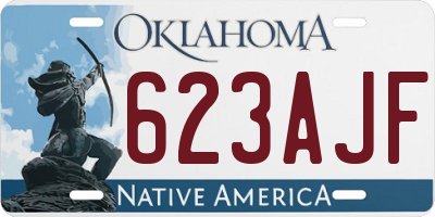OK license plate 623AJF