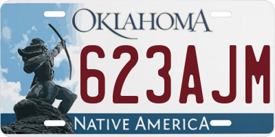 OK license plate 623AJM