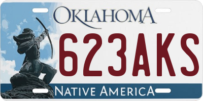 OK license plate 623AKS