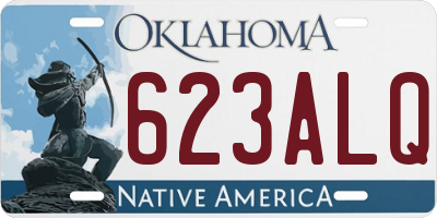 OK license plate 623ALQ