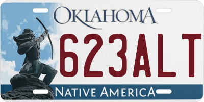 OK license plate 623ALT