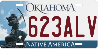 OK license plate 623ALV