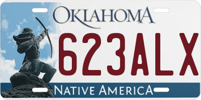 OK license plate 623ALX