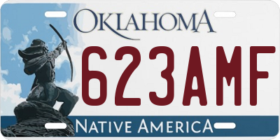 OK license plate 623AMF