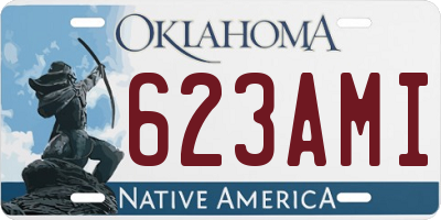 OK license plate 623AMI