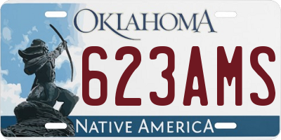 OK license plate 623AMS
