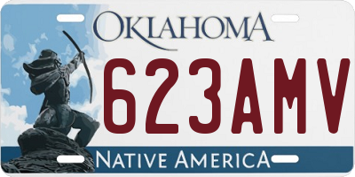 OK license plate 623AMV