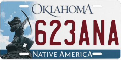 OK license plate 623ANA