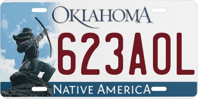 OK license plate 623AOL