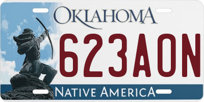 OK license plate 623AON