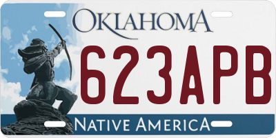 OK license plate 623APB