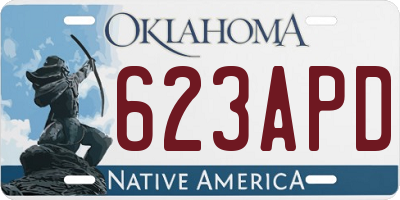 OK license plate 623APD