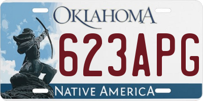 OK license plate 623APG