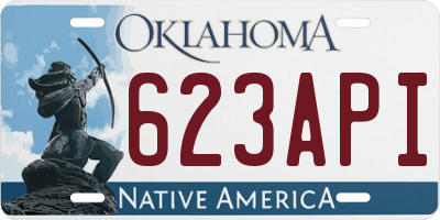 OK license plate 623API