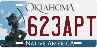 OK license plate 623APT