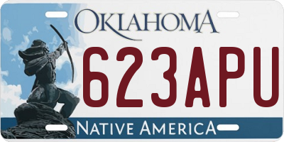 OK license plate 623APU