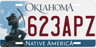 OK license plate 623APZ