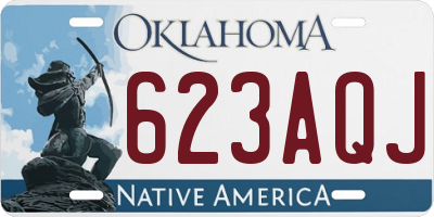 OK license plate 623AQJ