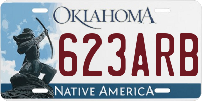 OK license plate 623ARB