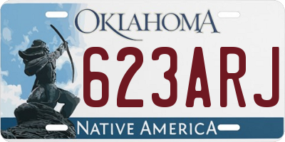 OK license plate 623ARJ