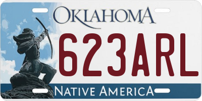 OK license plate 623ARL